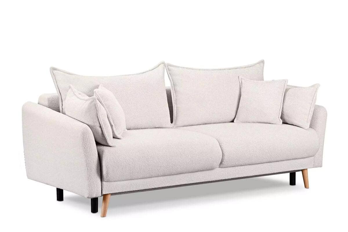 Sofa BELMO, balta, 228x95x102 cm
