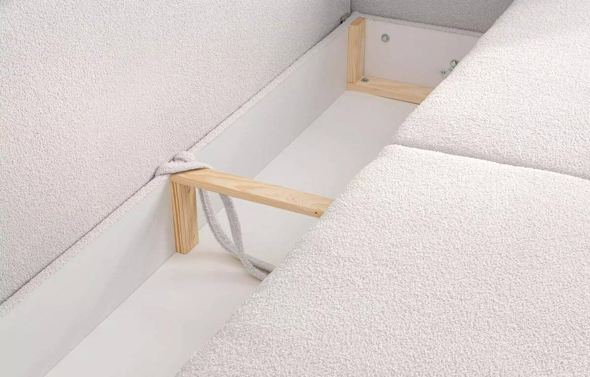 Sofa BELMO, balta, 228x95x102 cm