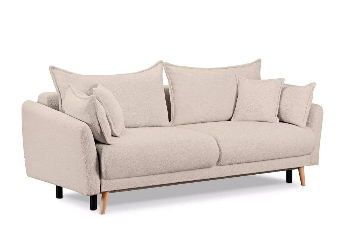 Sofa BELMO, kreminė, 228x95x102 cm