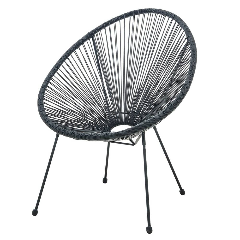 Lauko kėdė MBL010, juoda, 73x73x88 cm