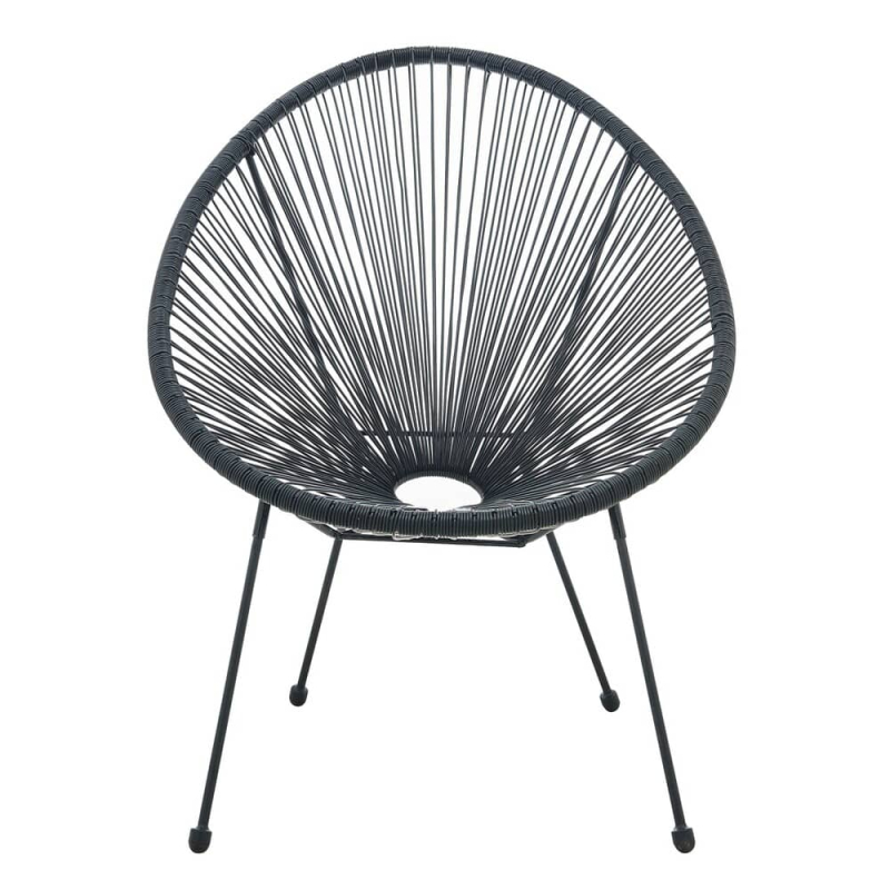 Lauko kėdė MBL010, juoda, 73x73x88 cm
