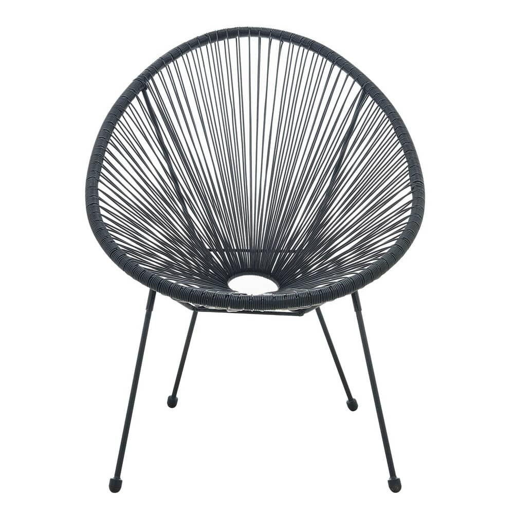 Lauko kėdė MBL010, juoda, 73x73x88 cm
