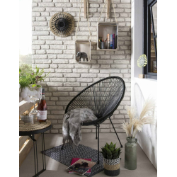 Lauko kėdė MBL010, juoda, 73x73x88 cm