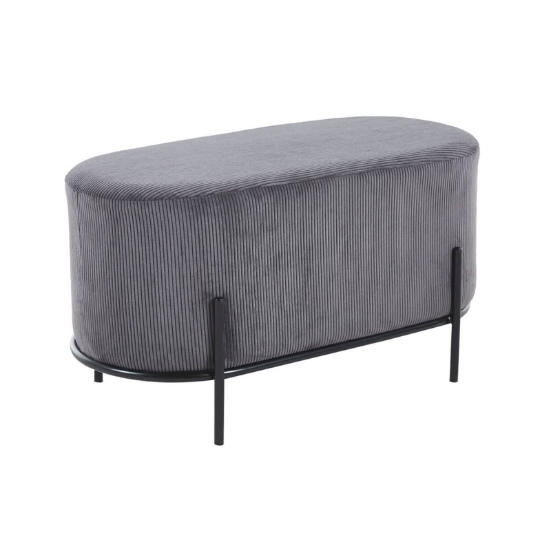 Pufas SF326, pilkas, 80x40x42 cm