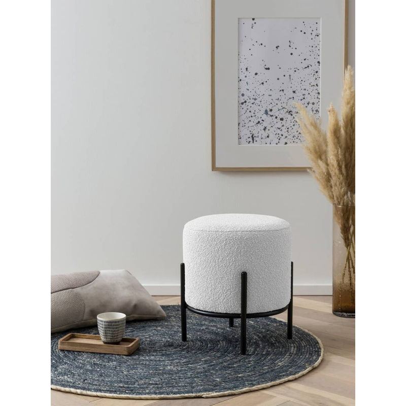 Pufas SF388, baltas, 35x35x38 cm