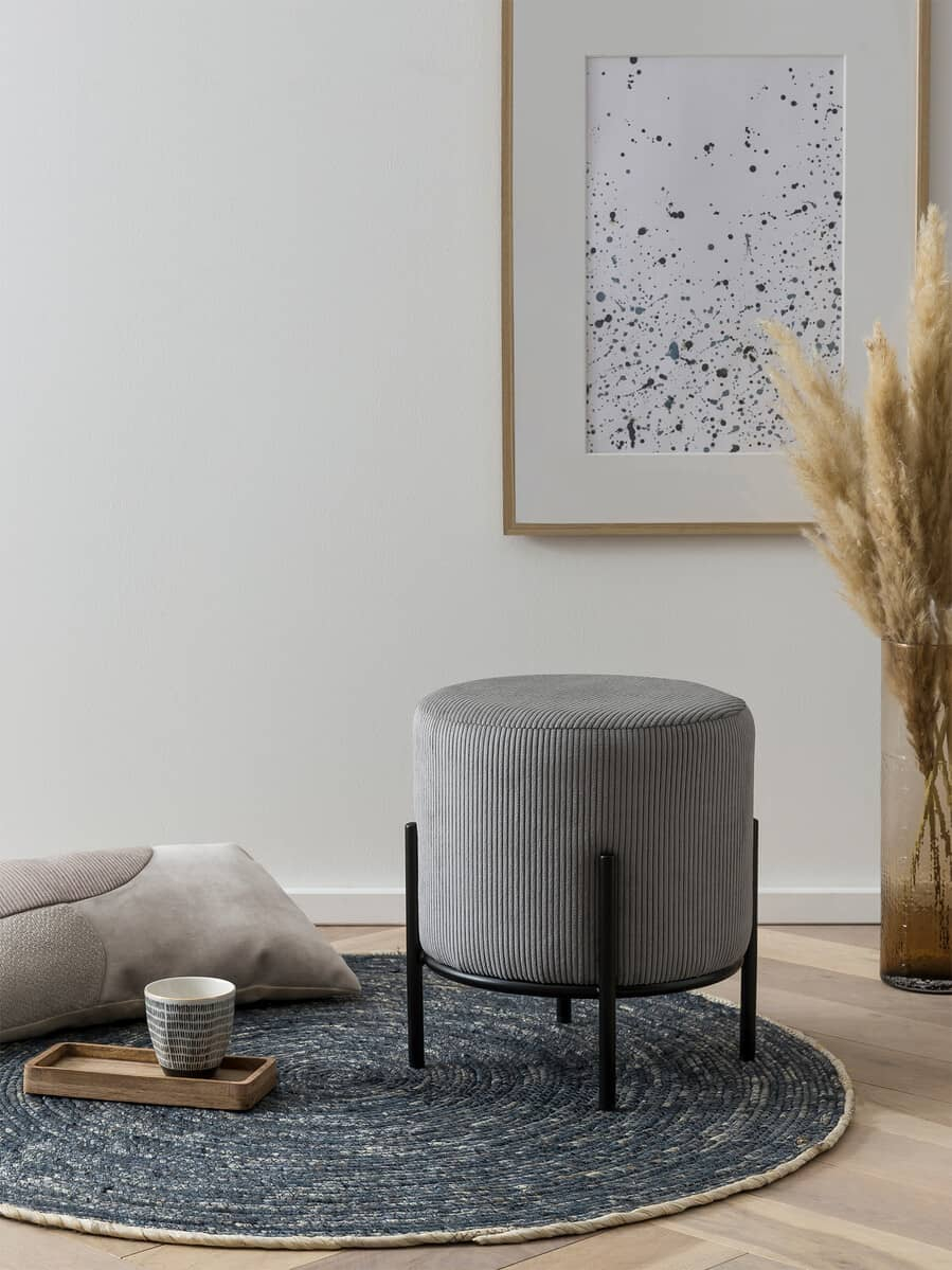 Pufas SF449, pilkas, 35x35x38 cm