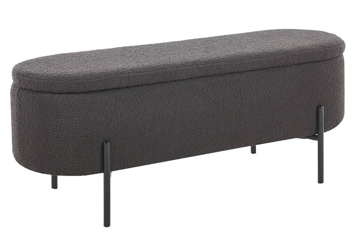 Pufas su daiktadėže SF470, antracito, 110x40x44 cm