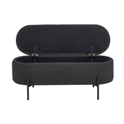 Pufas su daiktadėže SF470, antracito, 110x40x44 cm