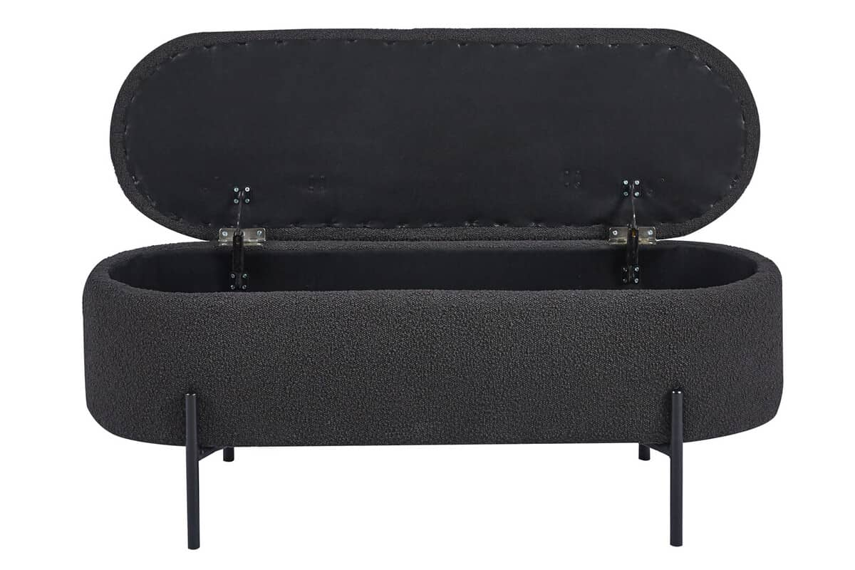 Pufas su daiktadėže SF470, antracito, 110x40x44 cm