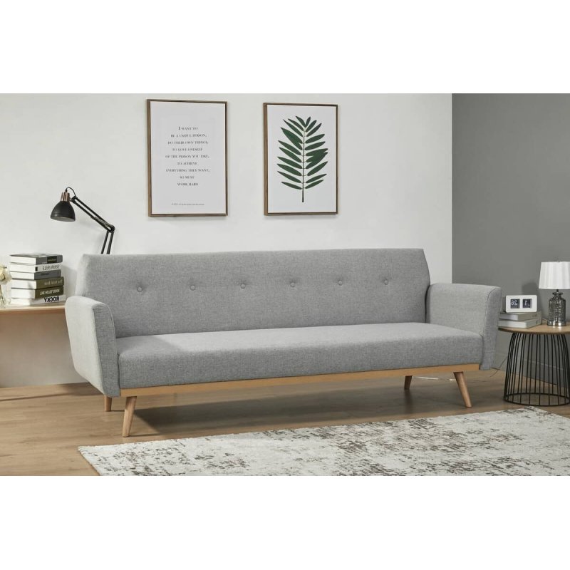 Sofa SF615, šviesiai pilka, 212x85x79 cm