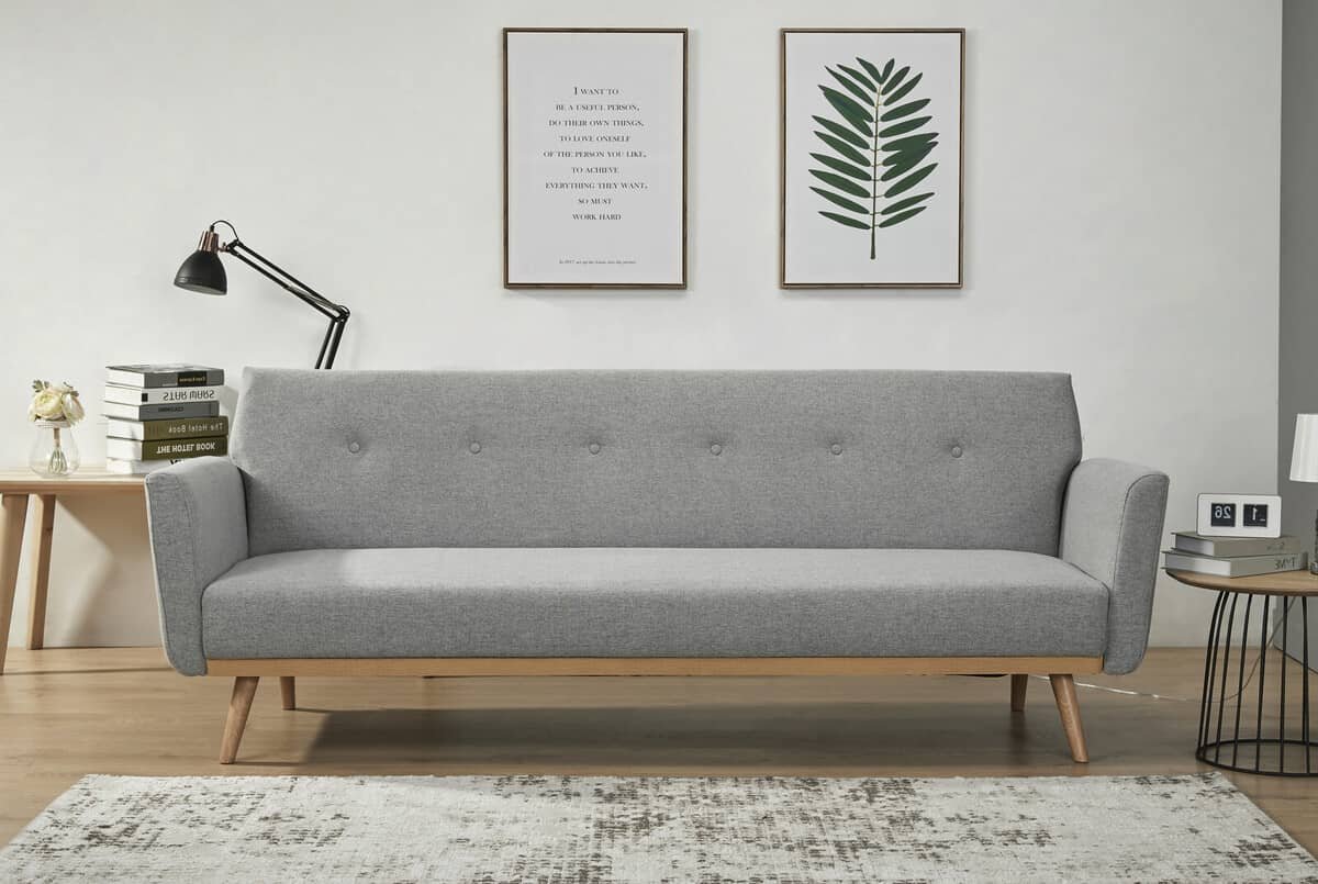 Sofa SF615, šviesiai pilka, 212x85x79 cm