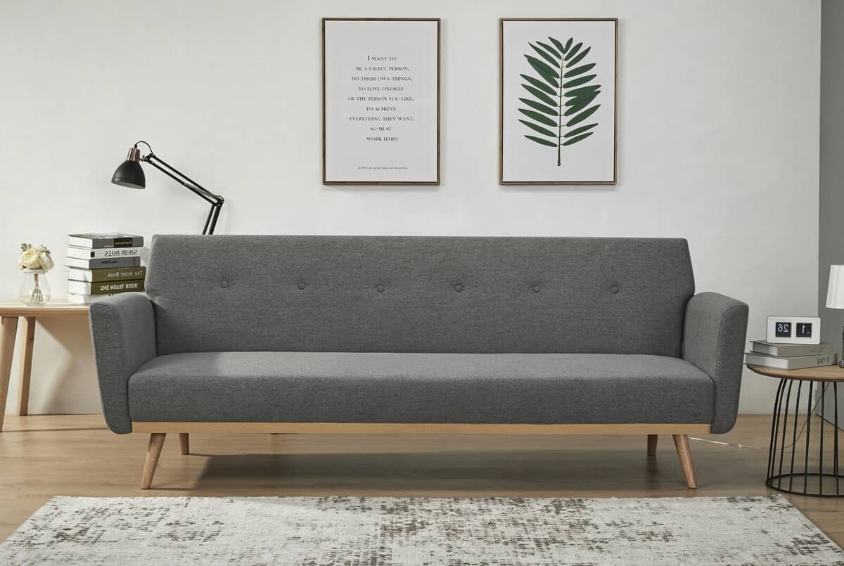 Sofa SF615, pilka, 212x85x79 cm