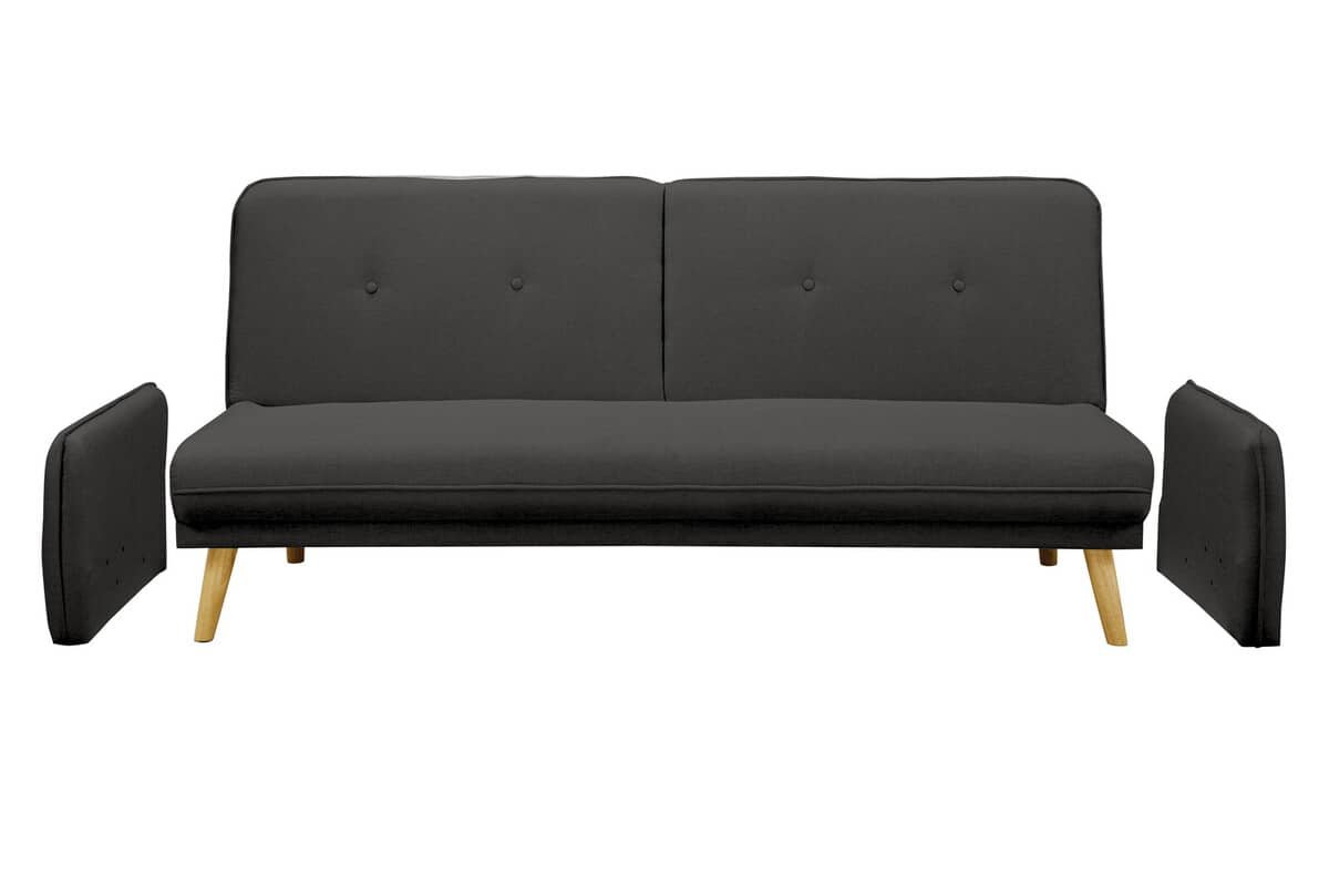 Sofa SF633, juoda, 188x85x80 cm