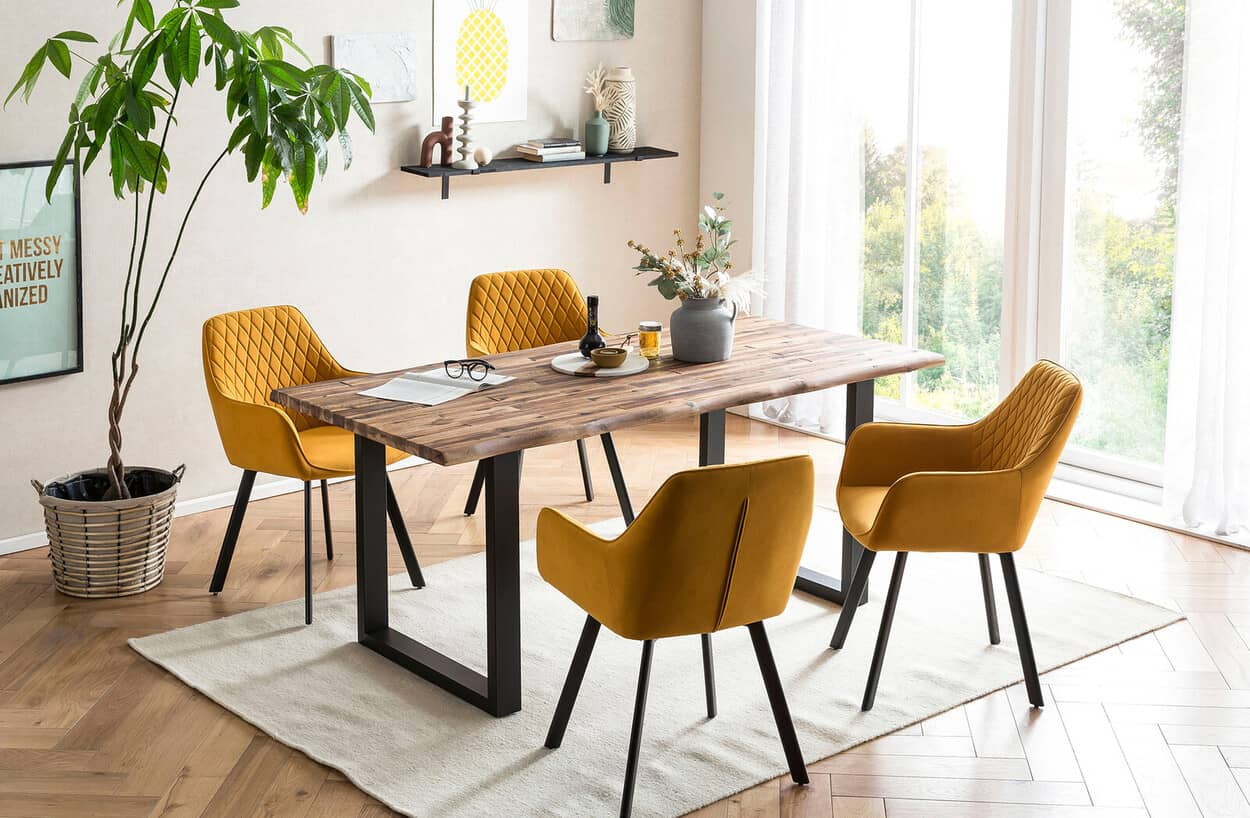 Kėdė SF197, geltona, 61x68x82 cm