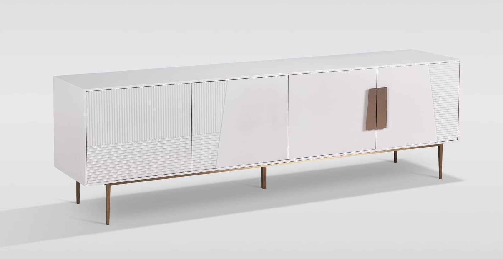 TV spintelė STILI, balta, 200x40x60 cm