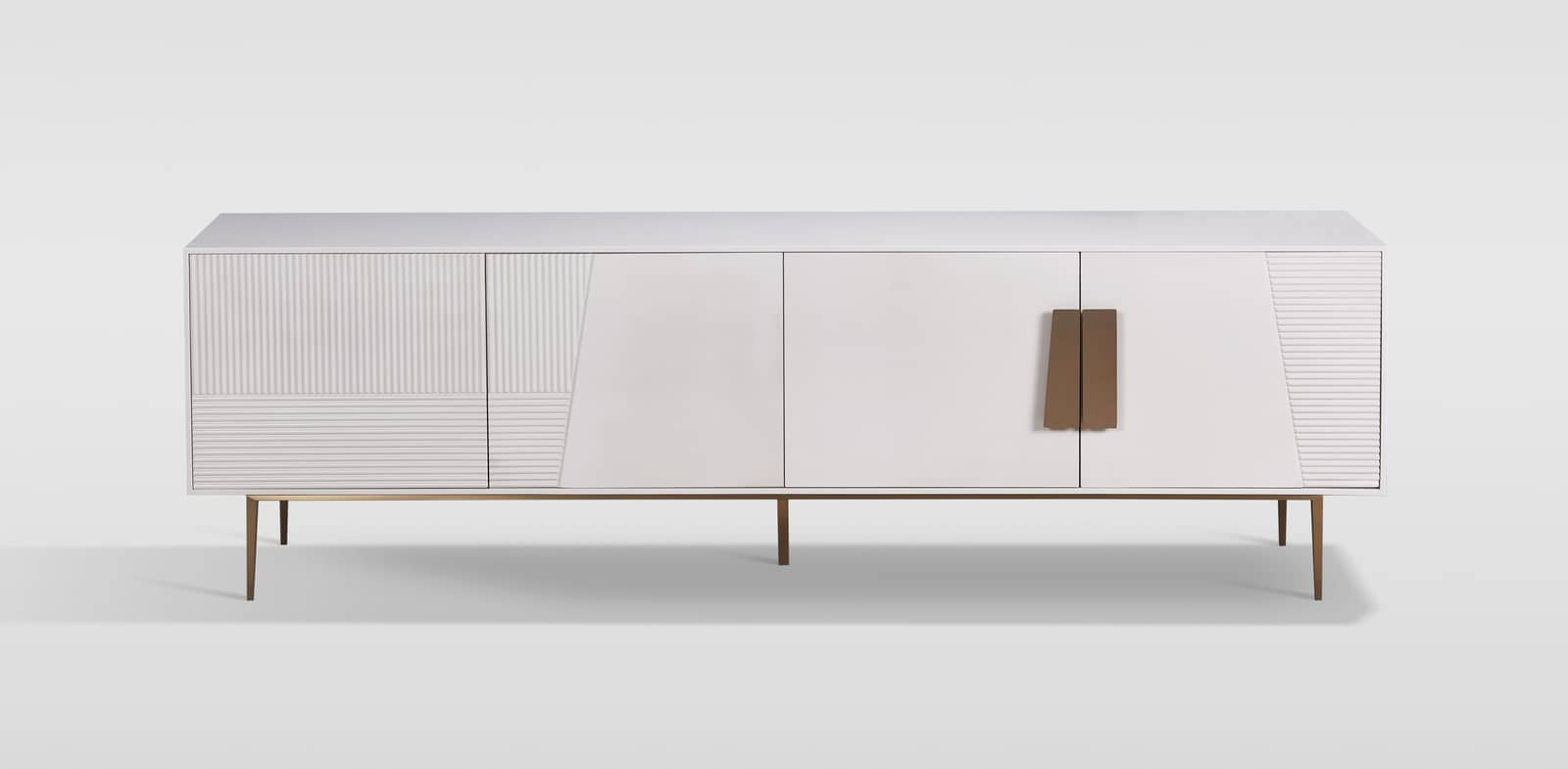 TV spintelė STILI, balta, 200x40x60 cm