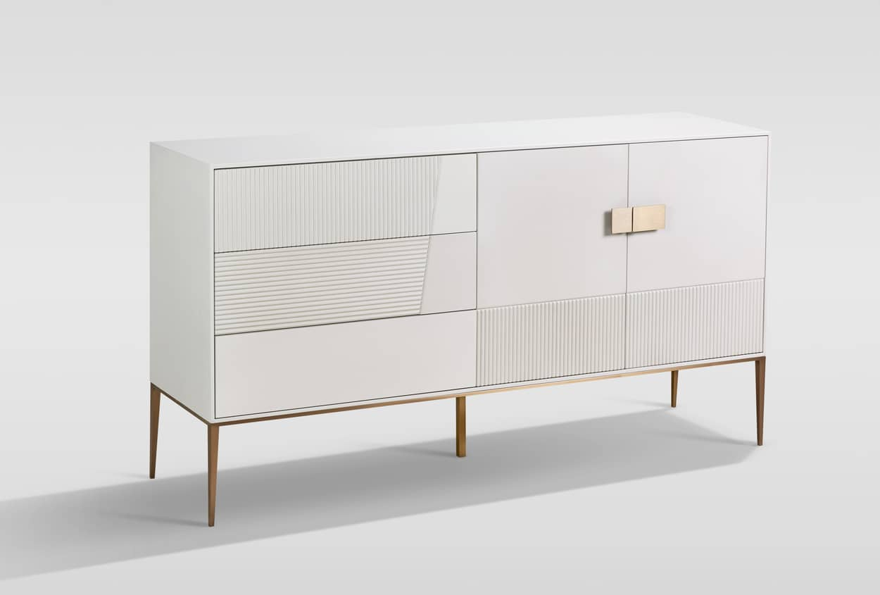 Komoda STILI, balta, 160x40x86 cm