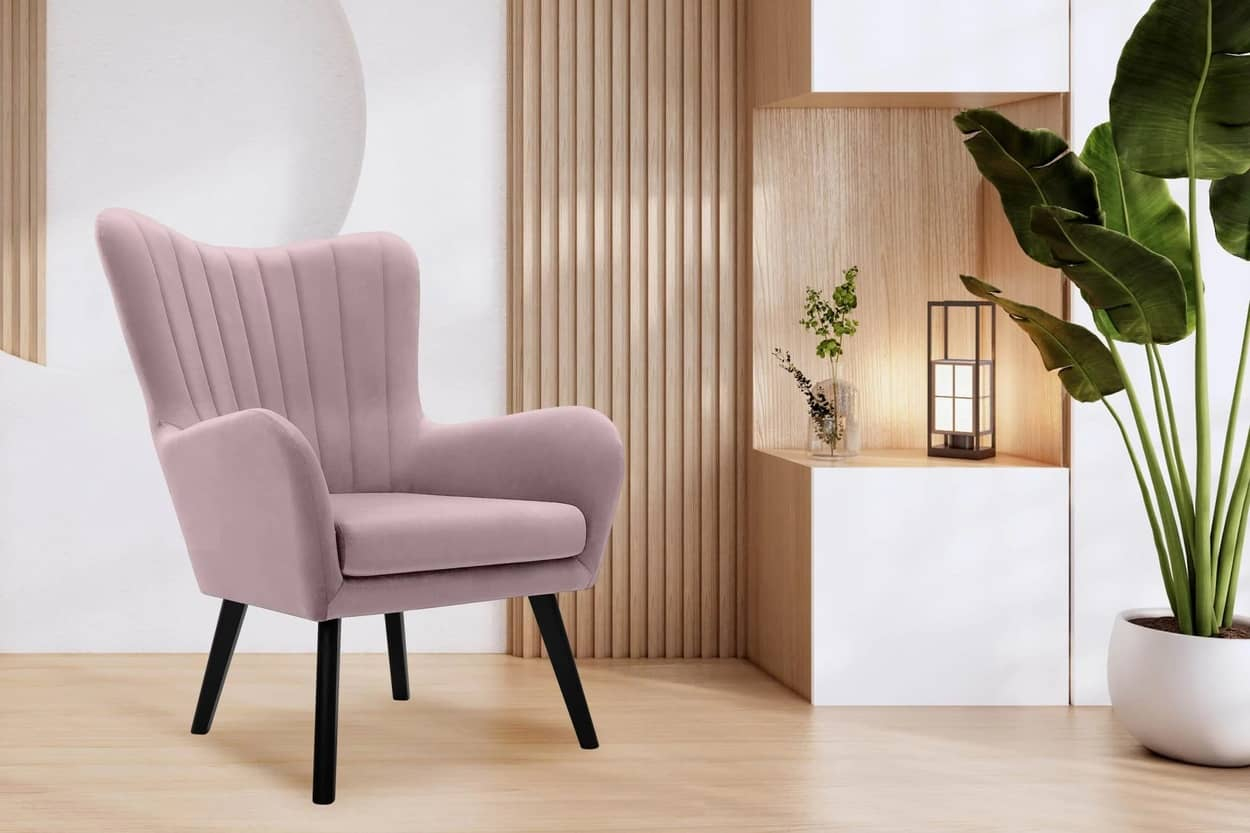 Fotelis GADO, rožinis, 76x78x100 cm