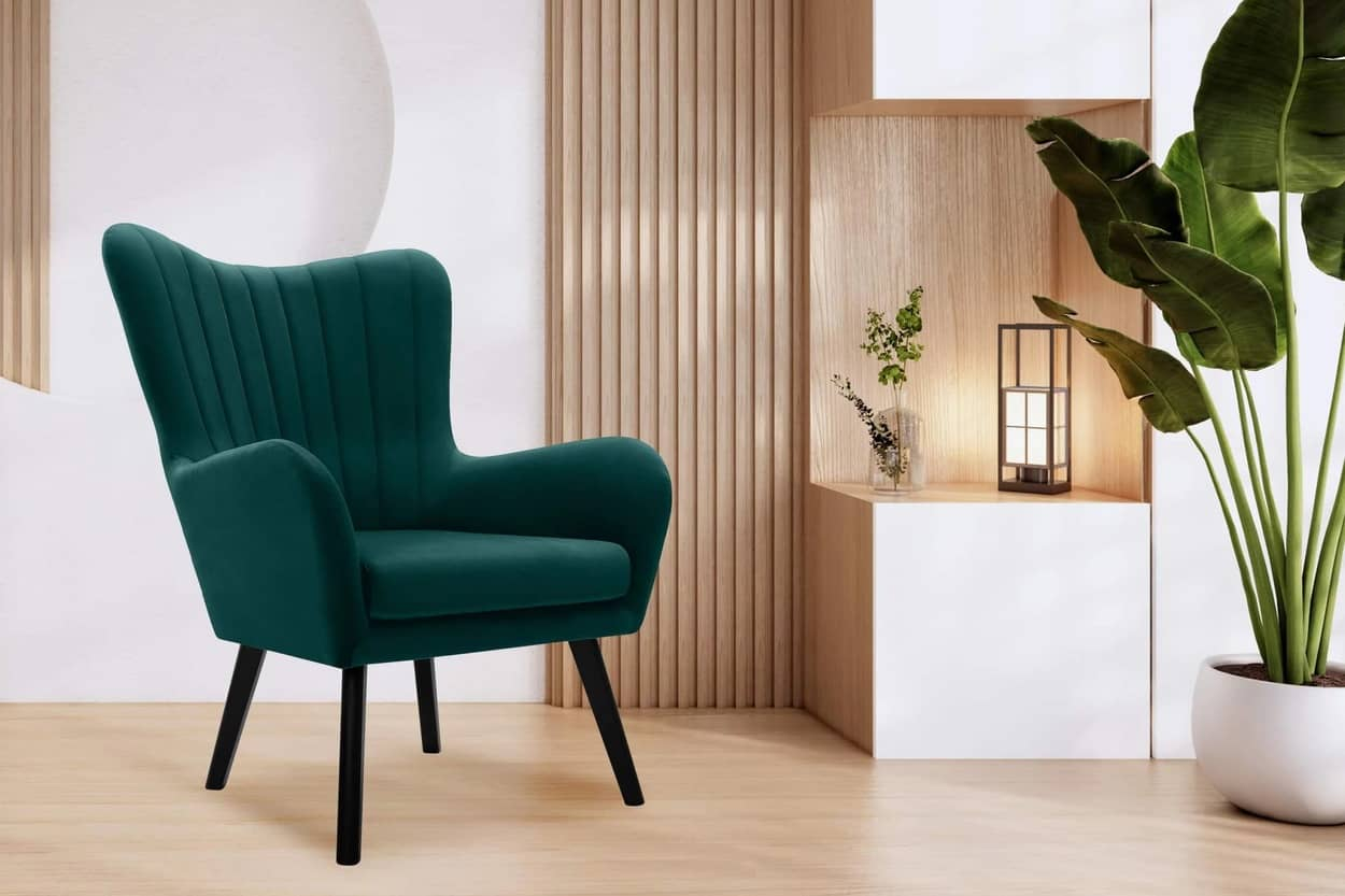 Fotelis GADO, jūros mėlynas, 76x78x100 cm