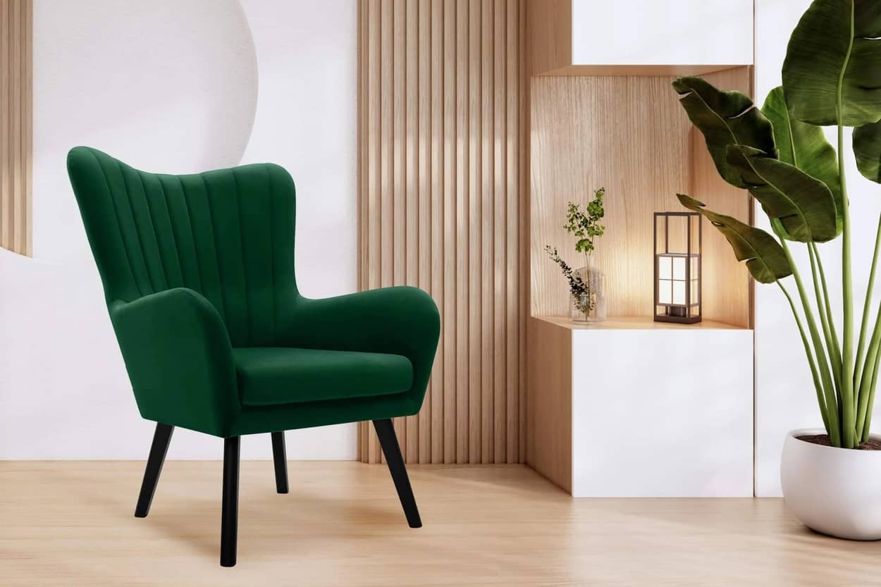 Fotelis GADO, žalias, 76x78x100 cm