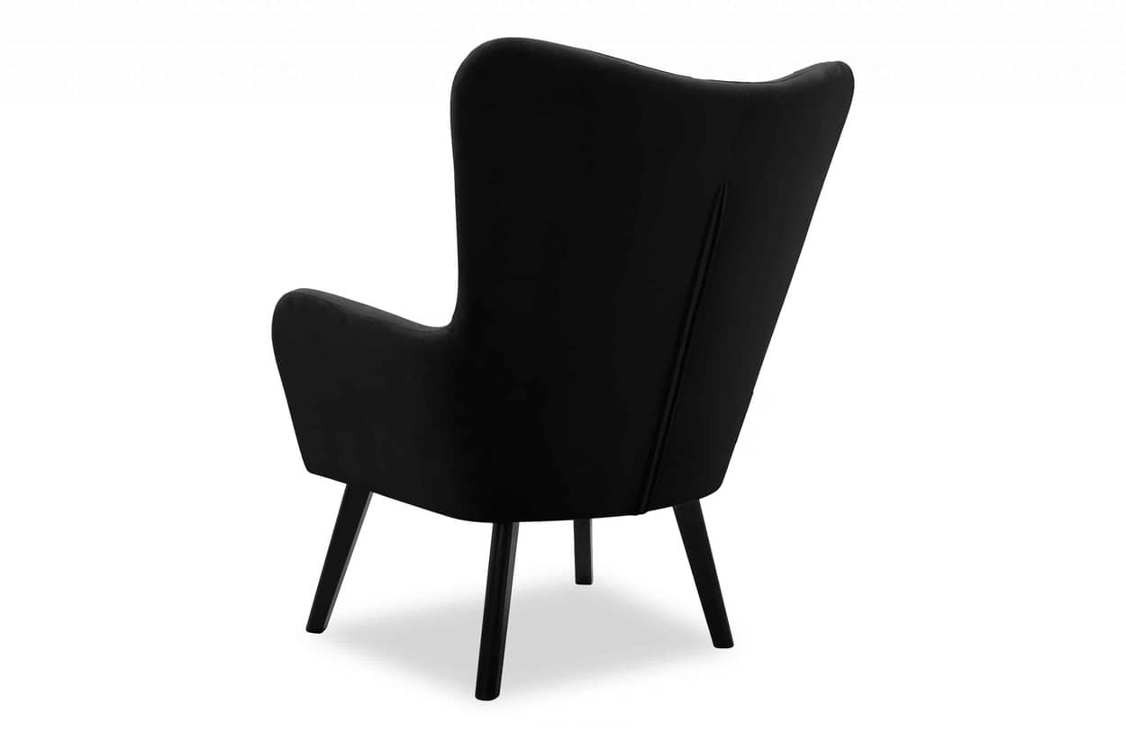 Fotelis GADO, juodas, 76x78x100 cm