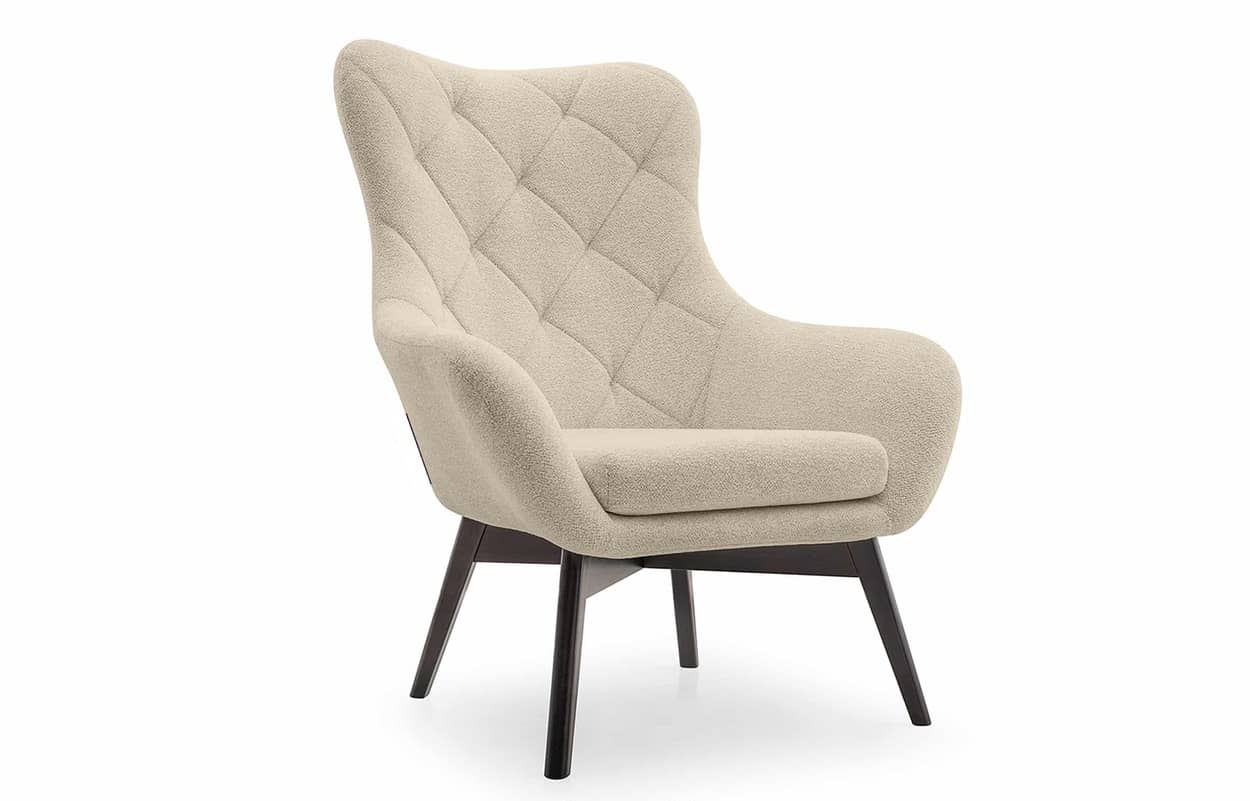 Fotelis RAMO, smėlio, 88x88x108 cm