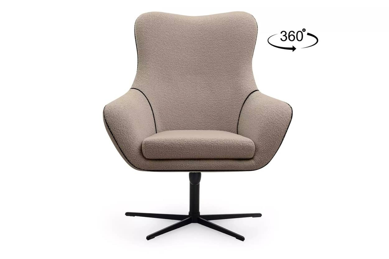 Biuro kėdė QUARO, ruda, 88x88x110 cm.