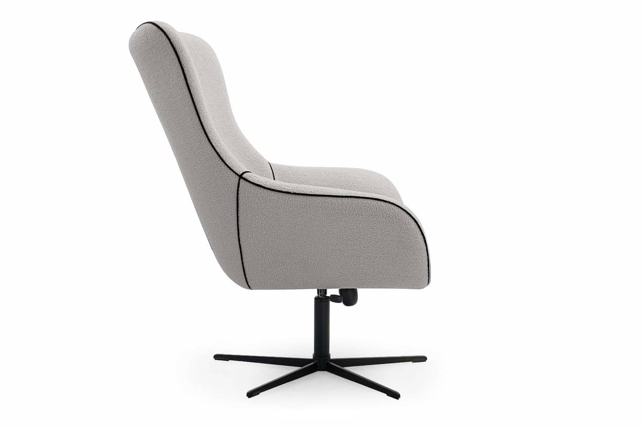 Biuro kėdė QUARO, šviesiai pilka, 88x88x110 cm.