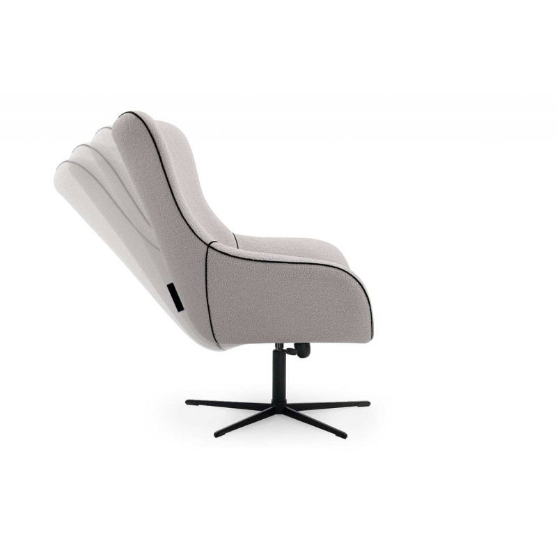 Biuro kėdė QUARO, šviesiai pilka, 88x88x110 cm.