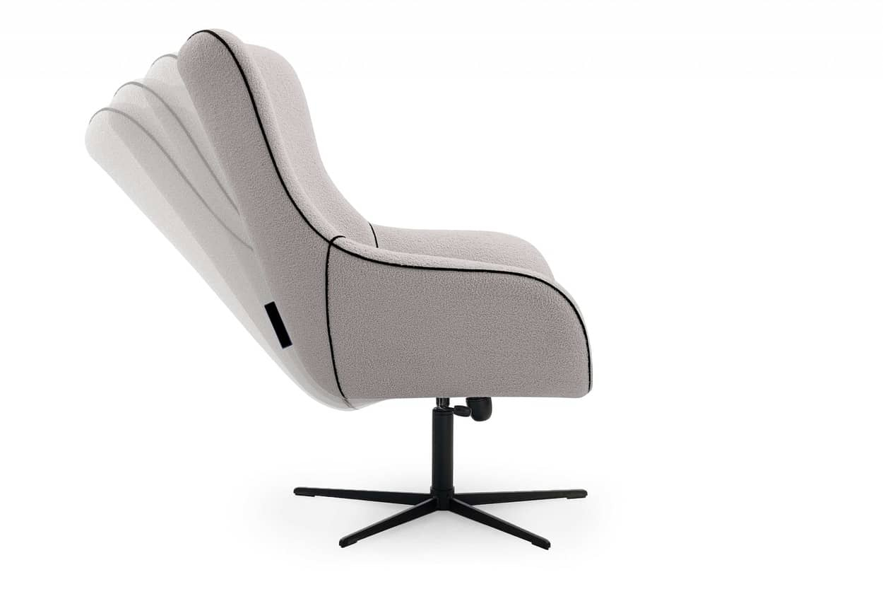 Biuro kėdė QUARO, šviesiai pilka, 88x88x110 cm.