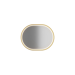 Pakabinamas LED veidrodis APOLO, aukso, 90x70 cm