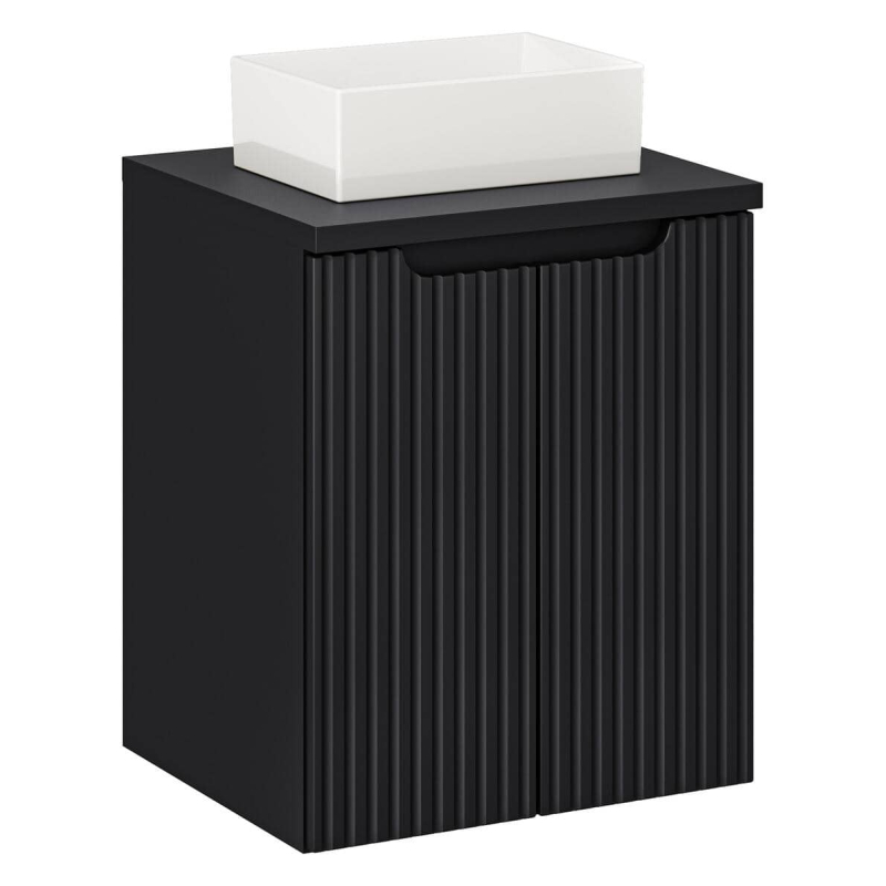 Pakabinama vonios spintelė su stalviršiumi 825D NOVA NERO