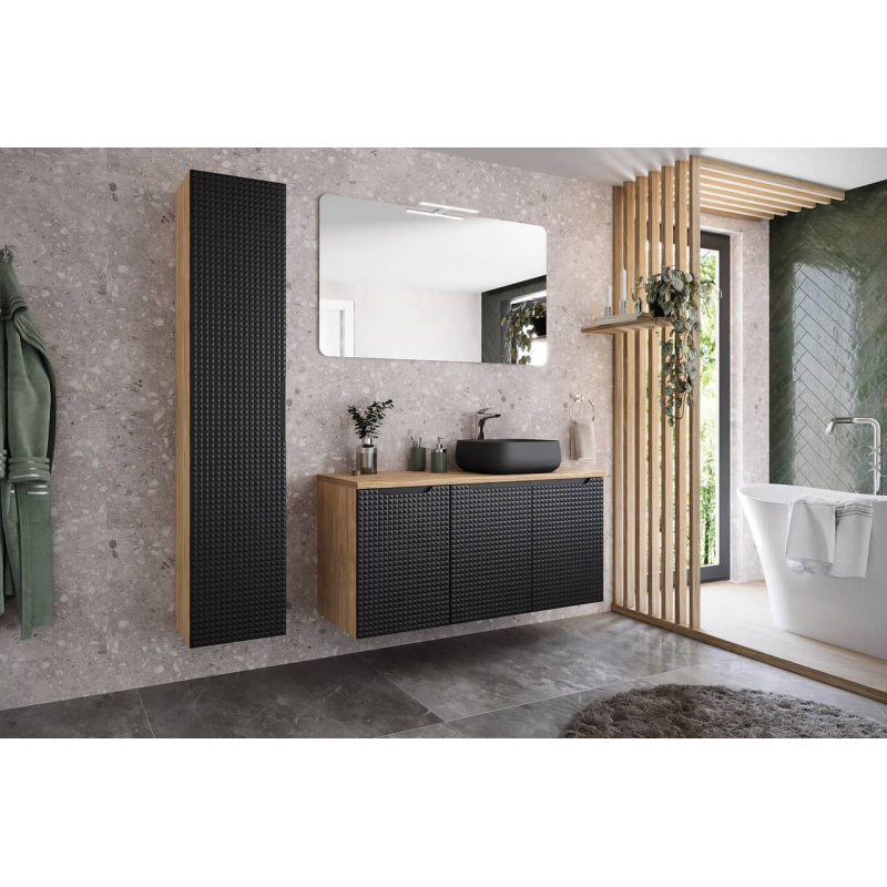 Pakabinama vonios spintelė 800 LUXOR NERO