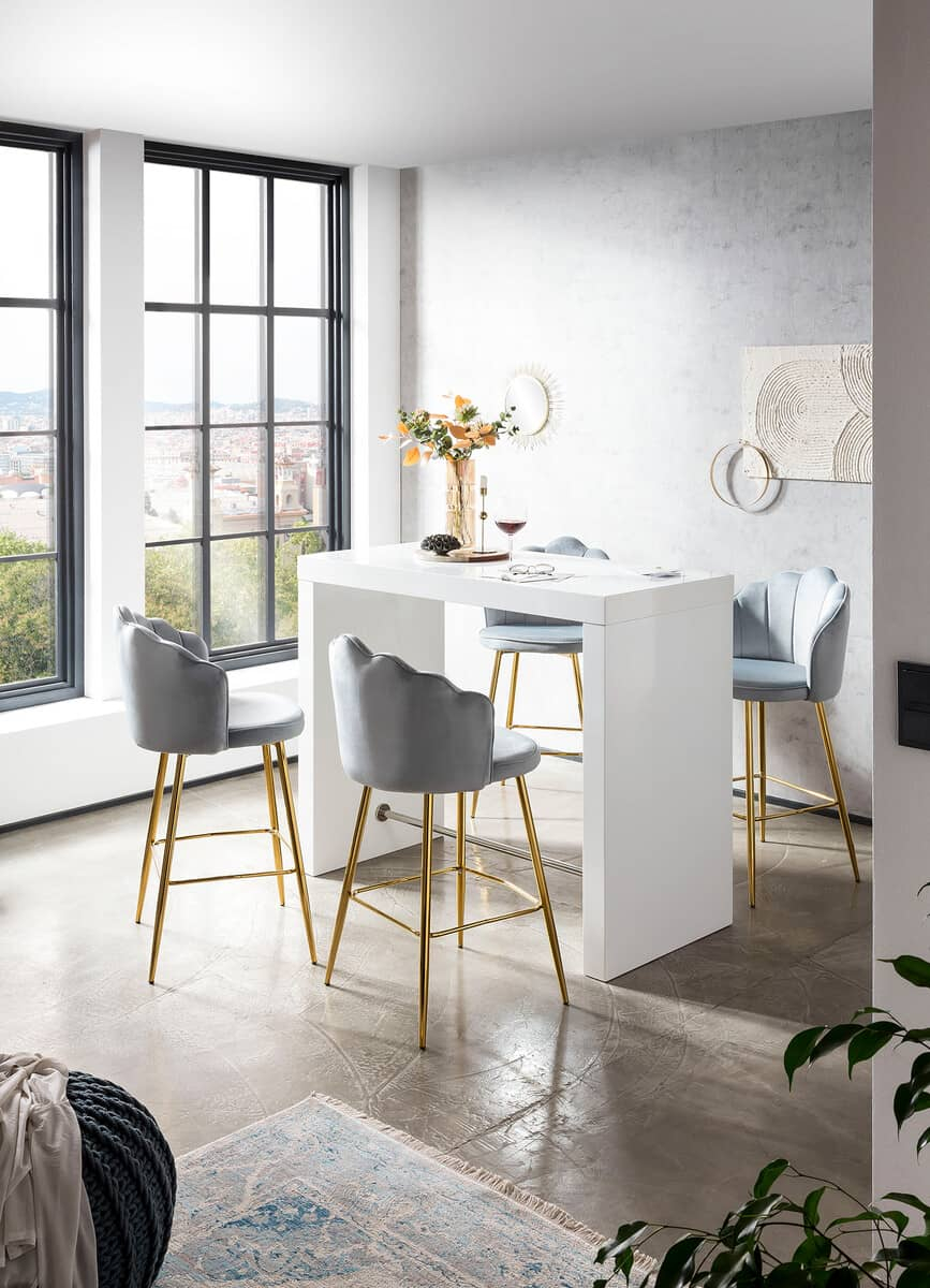 Baro kėdė SF396, pilka, 52x54x100 cm