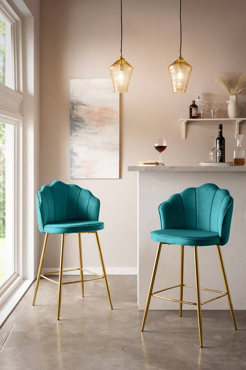 Baro kėdė SF396, žalia, 52x54x100 cm