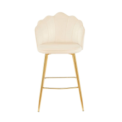 Baro kėdė SF396, kreminė, 52x54x100 cm