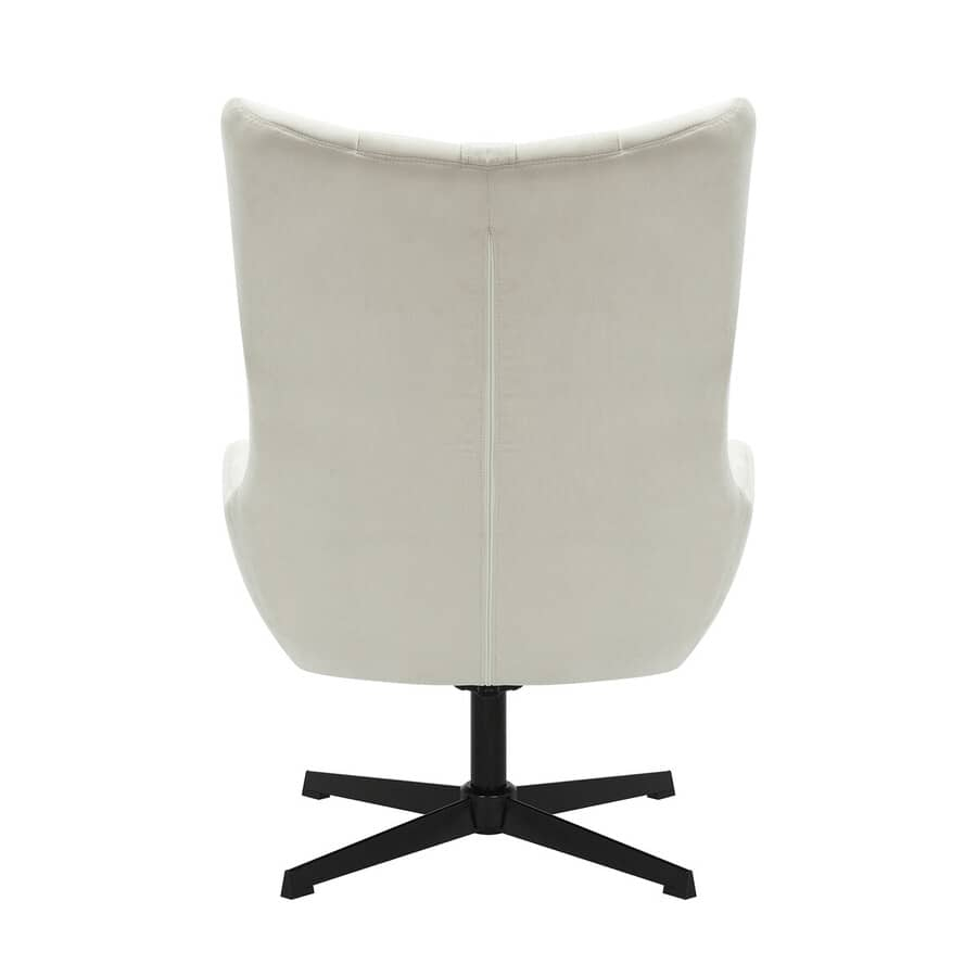 Biuro kėdė su pufu SF367, kreminė, 82x85x106 cm.