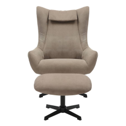 Biuro kėdė su pufu SF367, ruda, 82x85x106 cm.