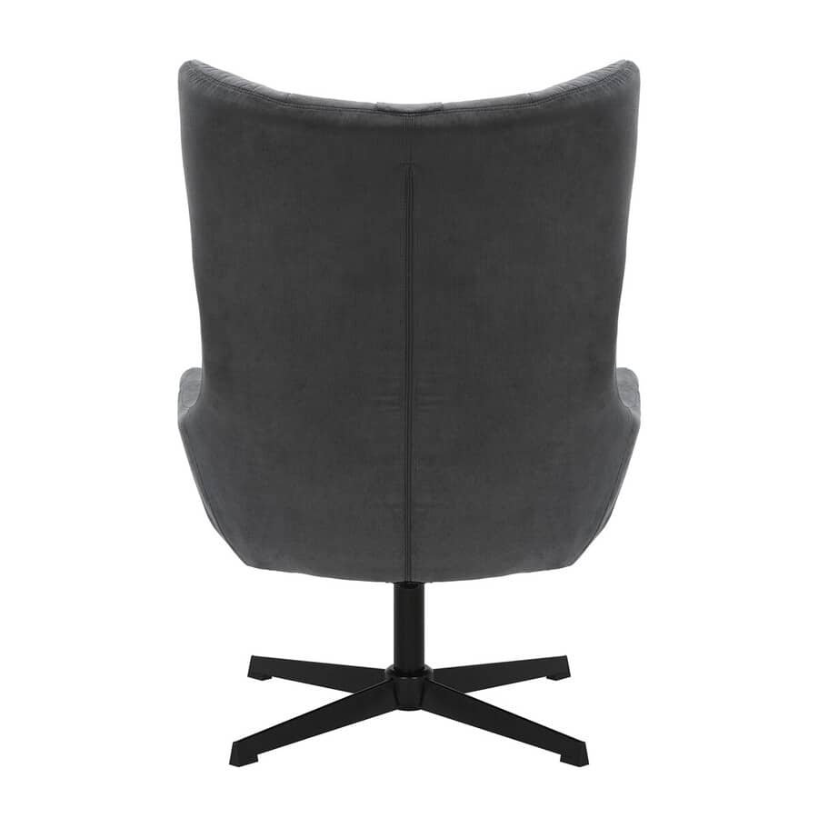 Biuro kėdė su pufu SF367, pilka, 82x85x106 cm.