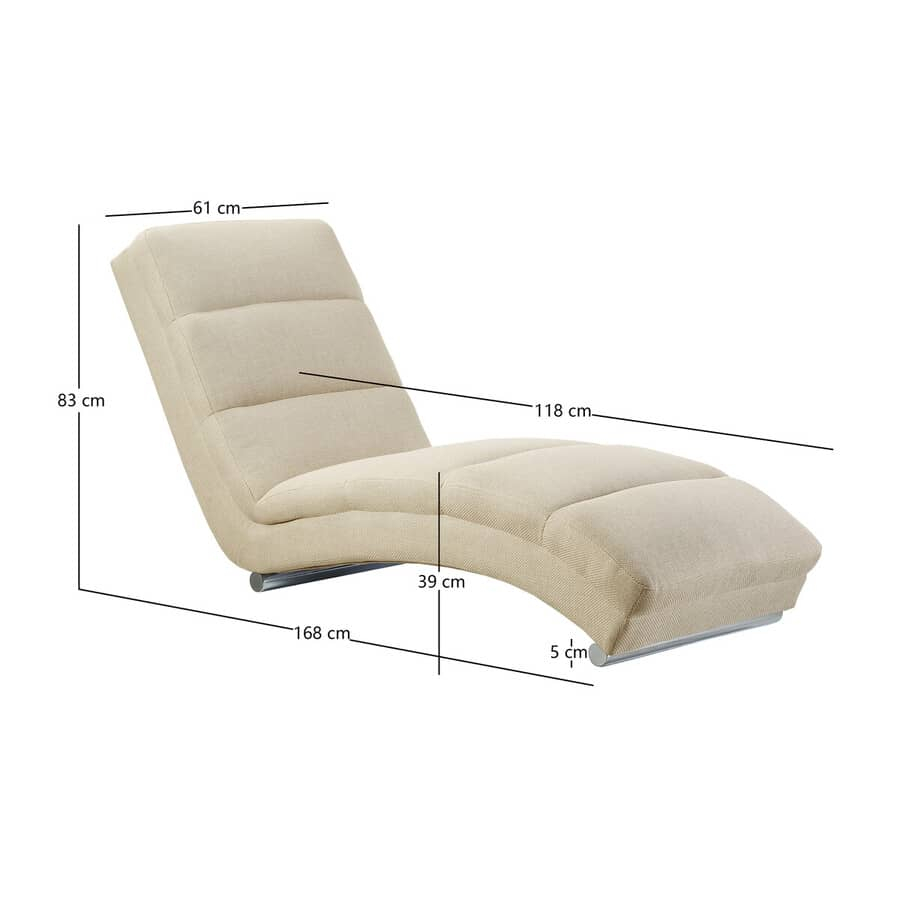 Fotelis / Gultas SF650, smėlio, 60x170x82 cm