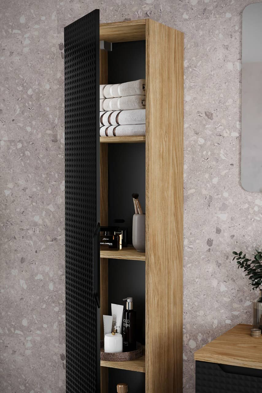 Pakabinama vonios spintelė 800 LUXOR NERO