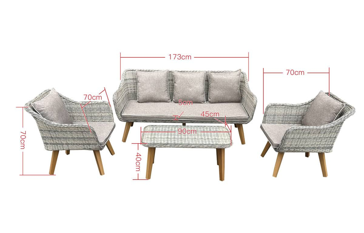 Lauko baldų komplektas LARO XL