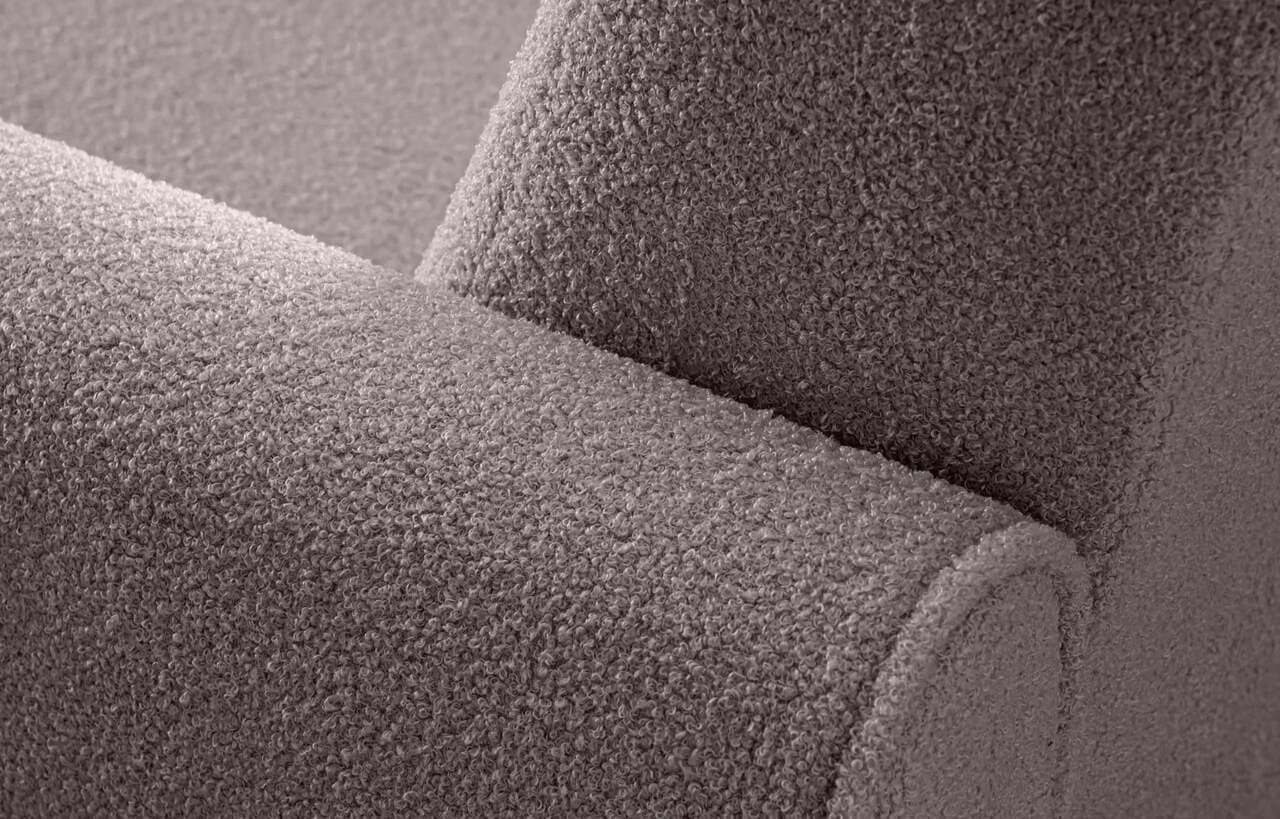 Fotelis GUSTA TEDDY, pilkas, 83x81x95 cm