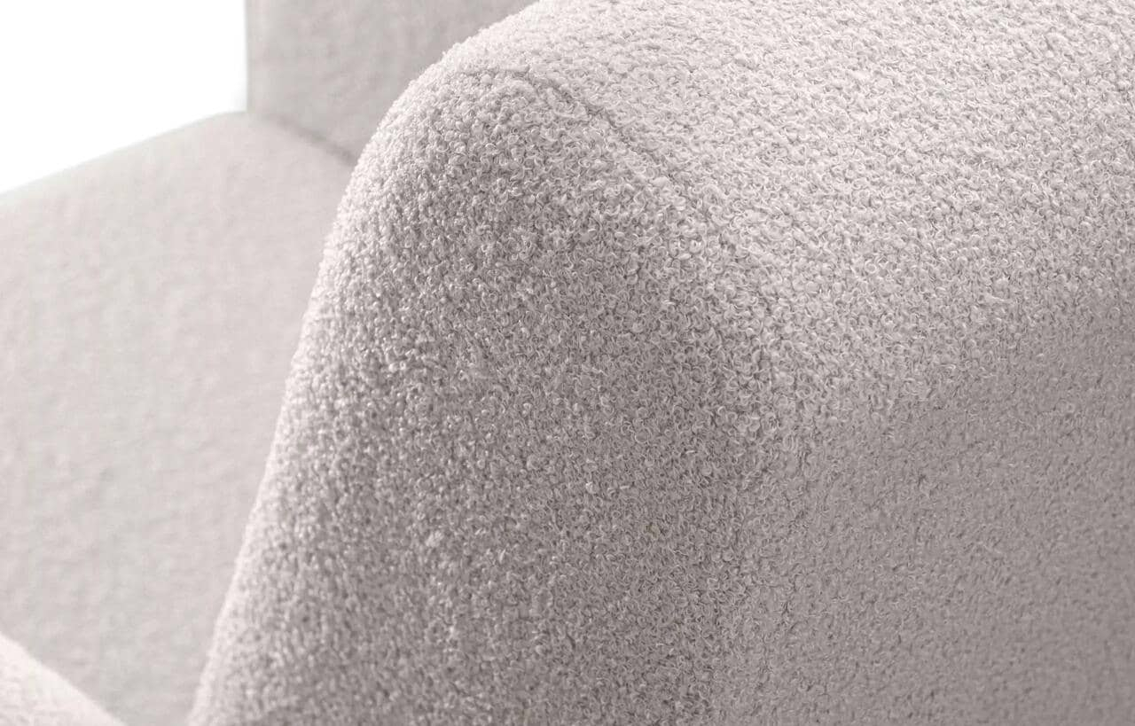 Fotelis GUSTA TEDDY, baltas, 83x81x95 cm