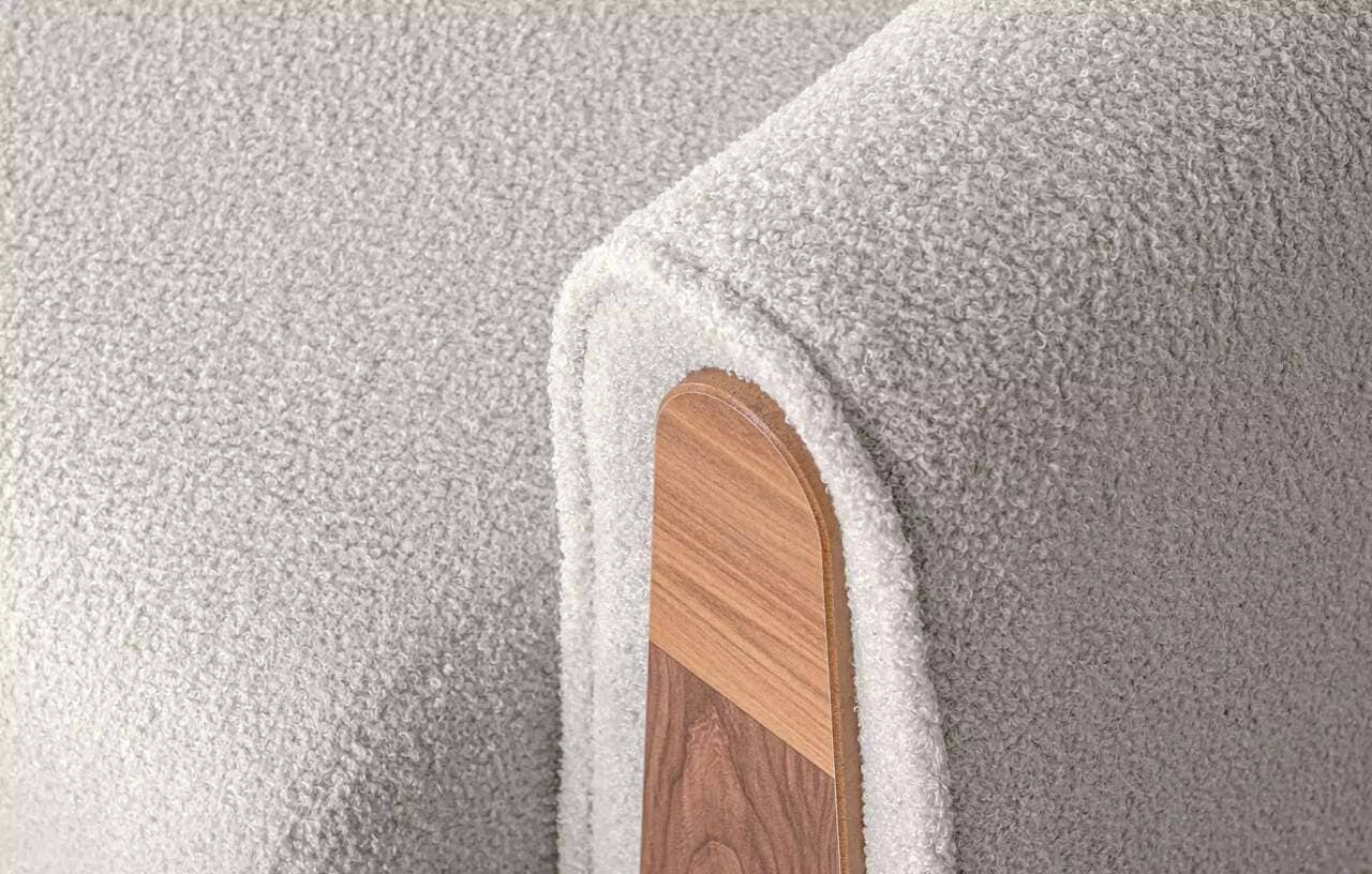 Fotelis GUSTA TEDDY, baltas, 83x81x95 cm