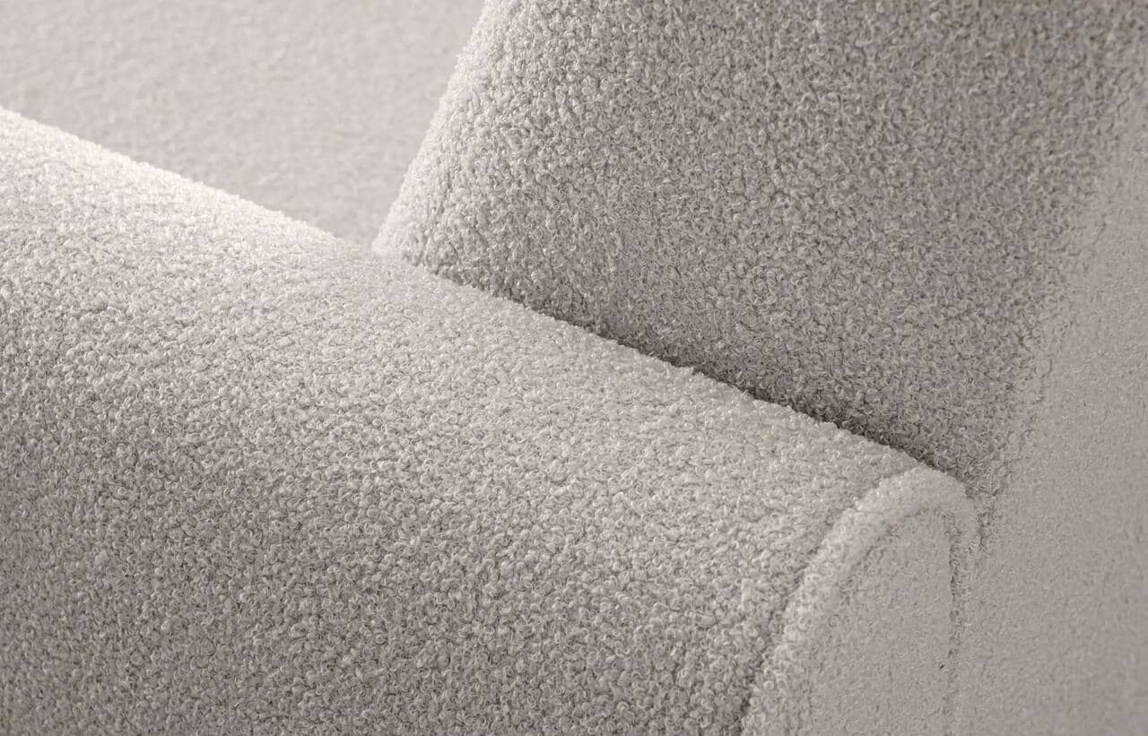 Fotelis GUSTA TEDDY, baltas, 83x81x95 cm