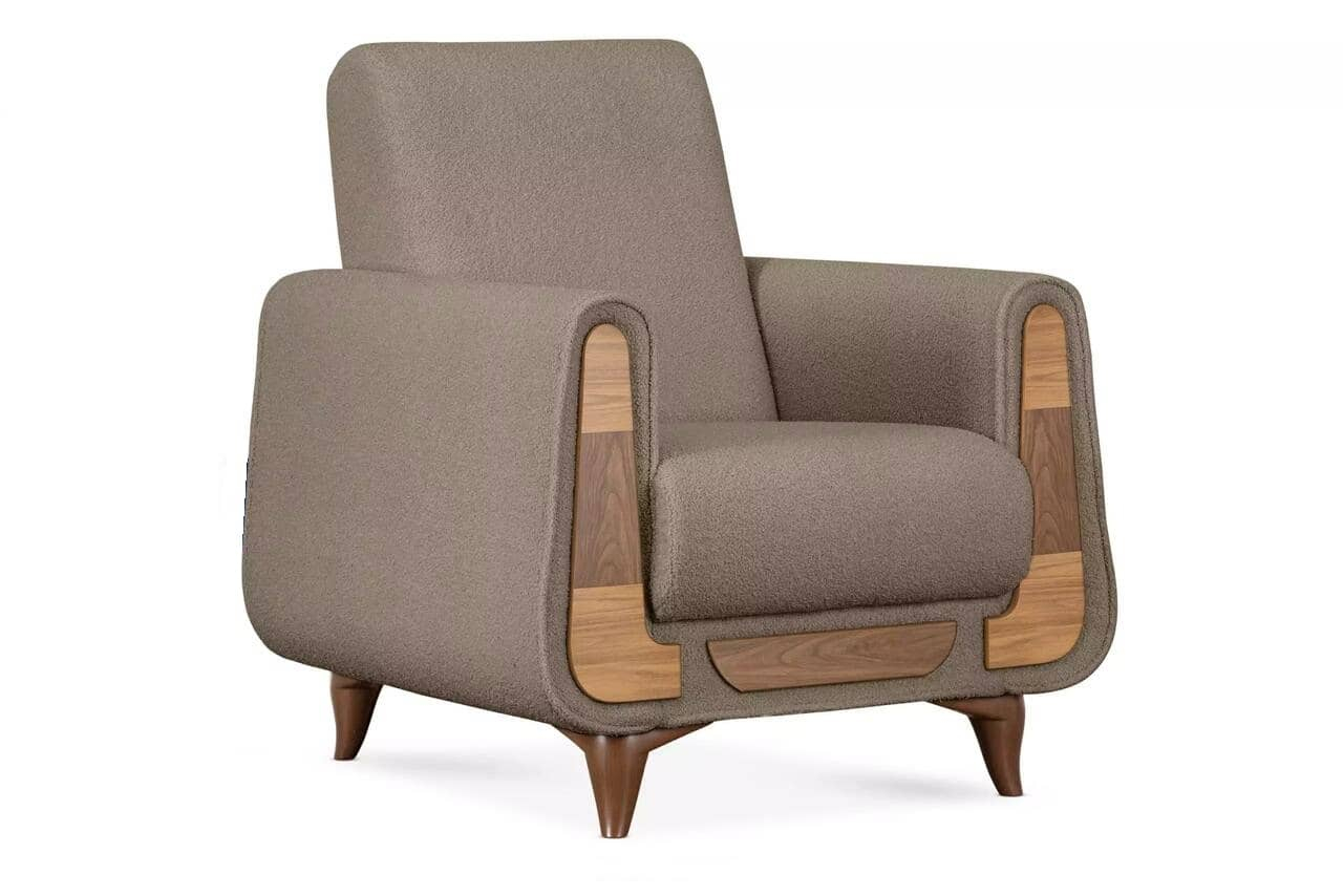 Fotelis GUSTA TEDDY, rudas, 83x81x95 cm