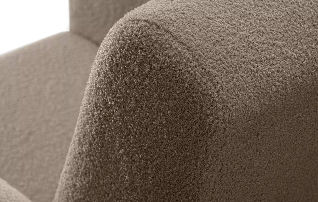 Fotelis GUSTA TEDDY, rudas, 83x81x95 cm