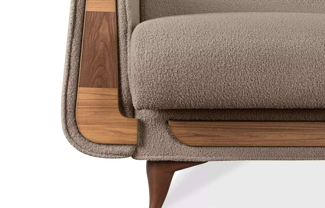 Fotelis GUSTA TEDDY, rudas, 83x81x95 cm