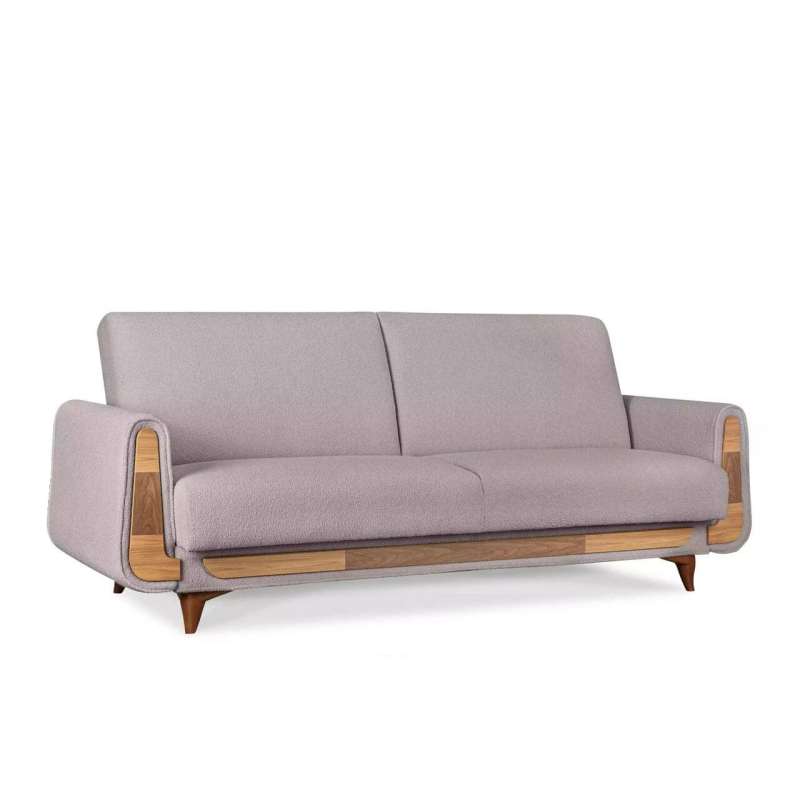 Sofa GUSTA TEDDY, pilka, 230x98x98 cm